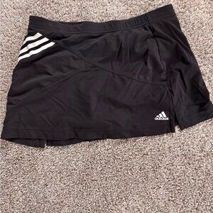 Adidas Black Skort with White Stripes